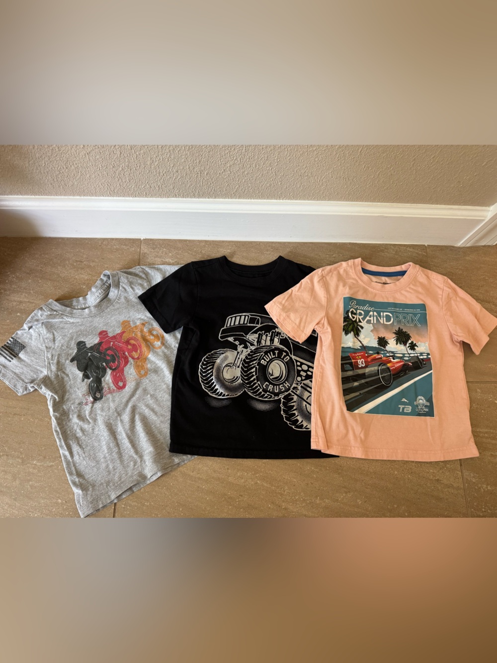 Tommy Bahama tee 3T boys: cars, trucks, bike Graphic Kids Short Sleeve Tee